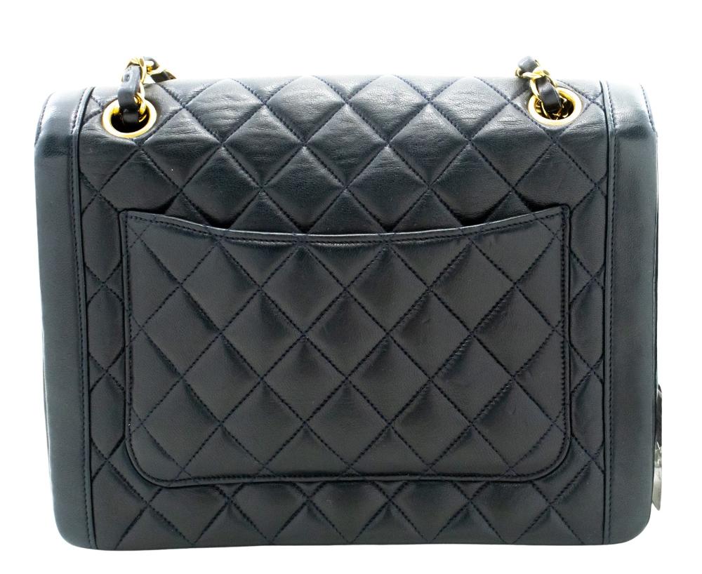 Navy Leather Chanel Flap Bag