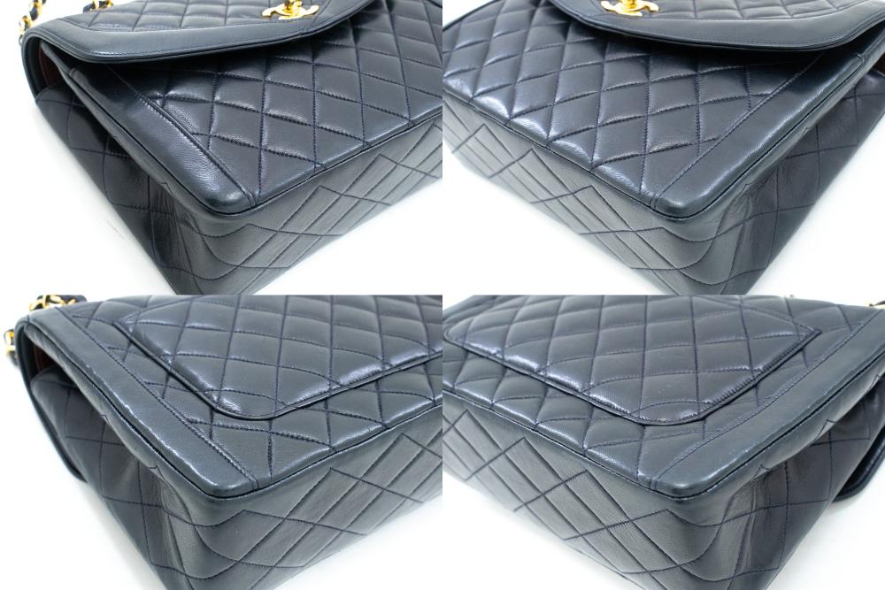 Navy Leather Chanel Flap Bag