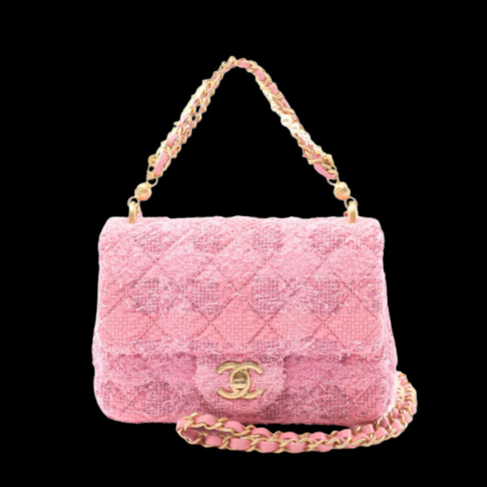 Pink Fabric Chanel Flap Bag