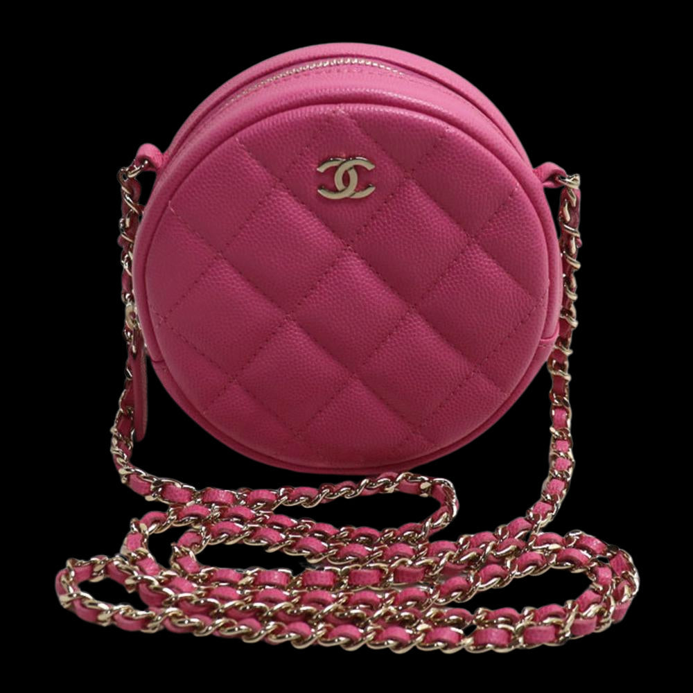 Pink Fabric Chanel Shoulder Bag