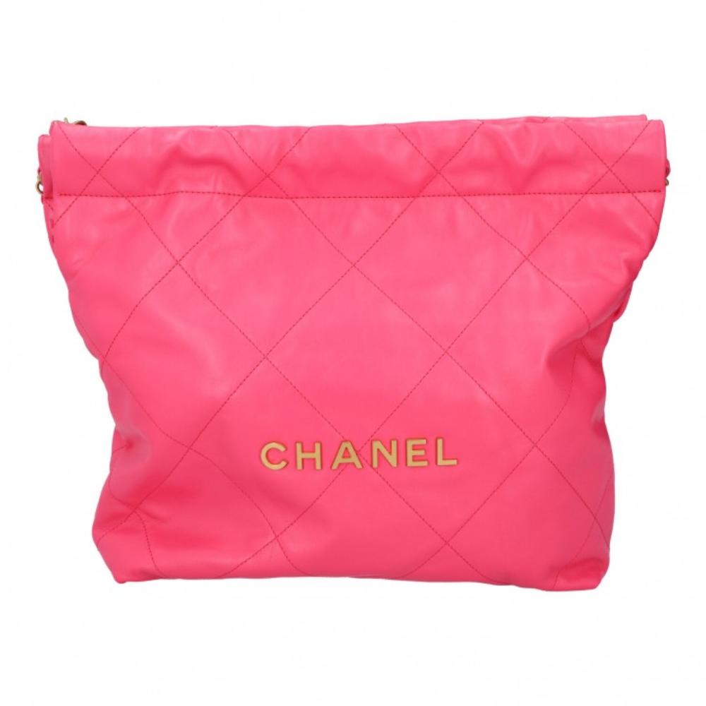 Pink Leather Chanel Bucket Bag