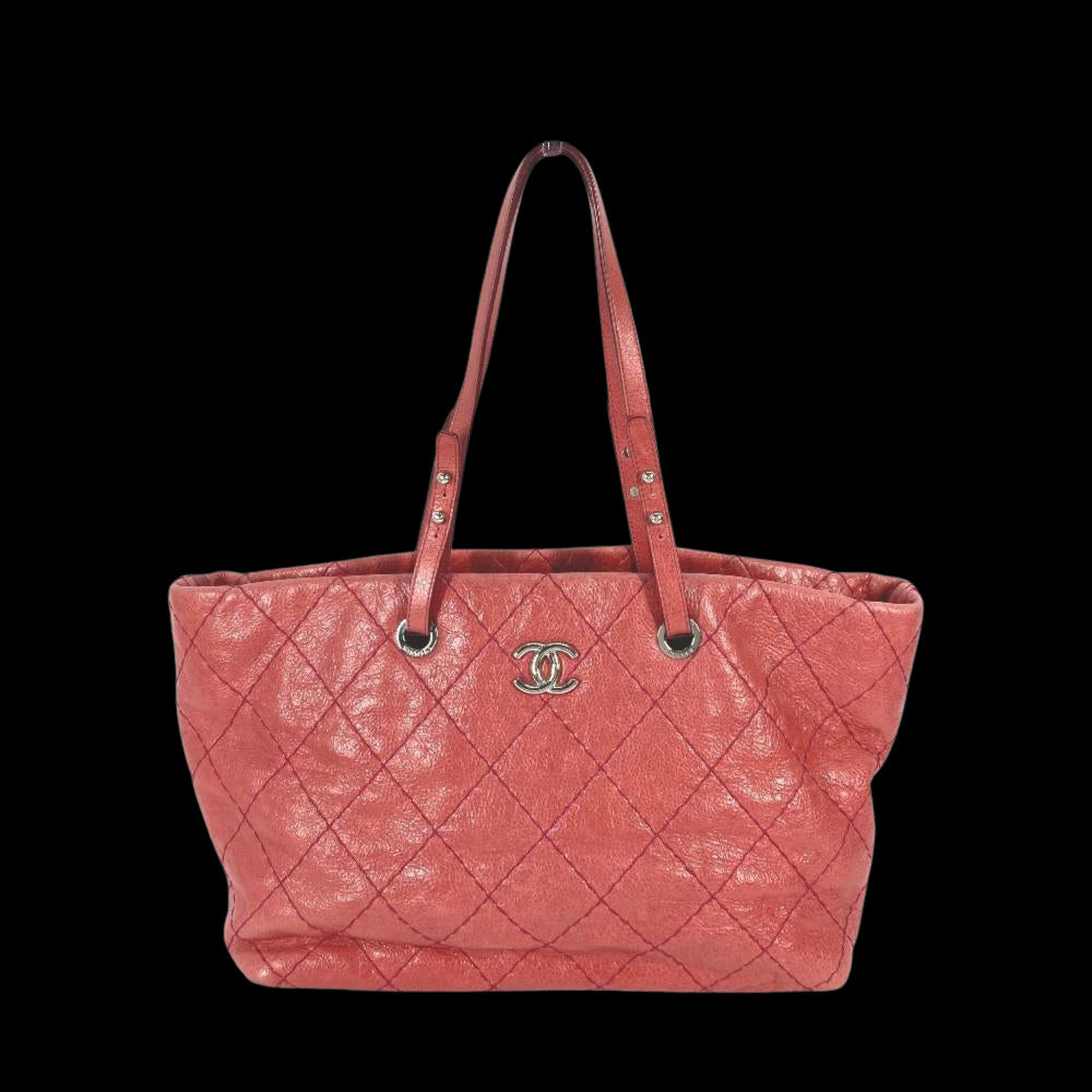 Pink Leather Chanel Tote