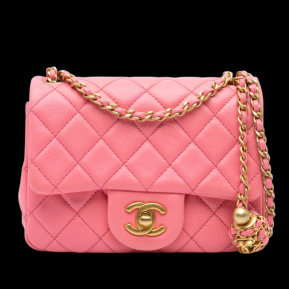 Pink Leather Chanel Flap Bag
