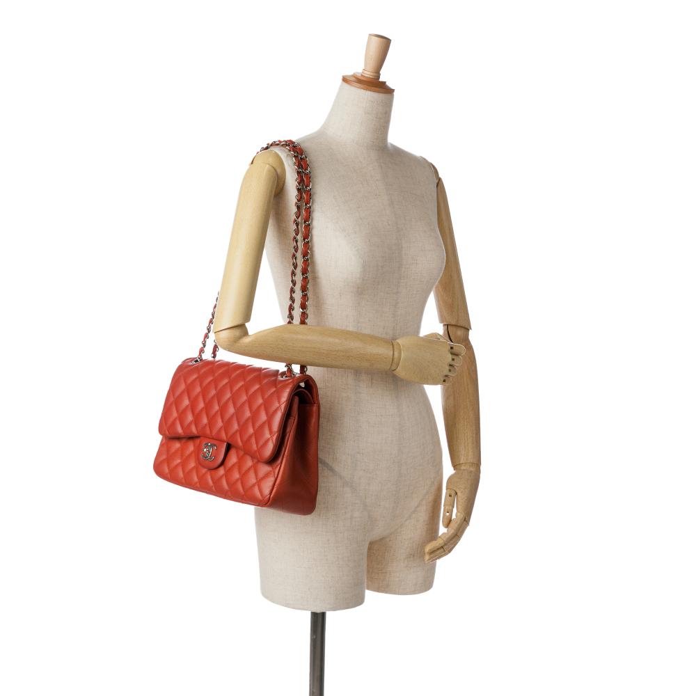 Red Leather Chanel Flap Bag