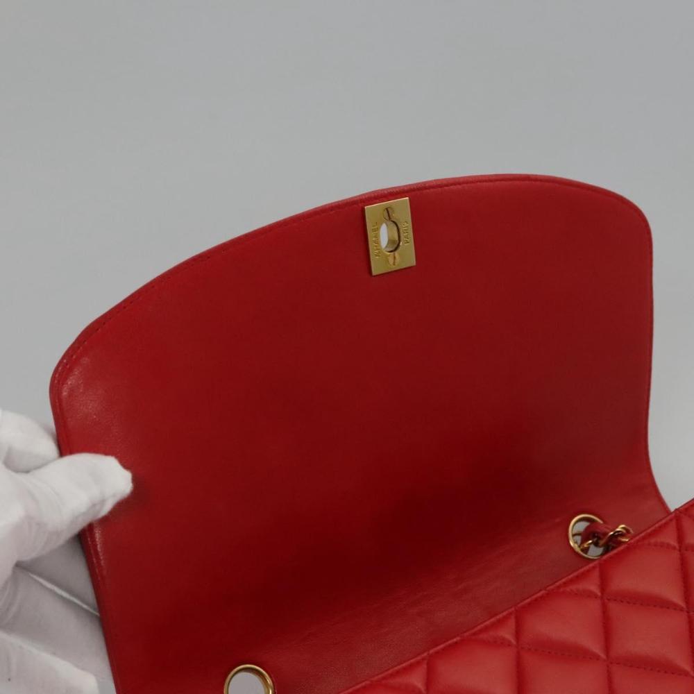 Red Leather Chanel Flap Bag