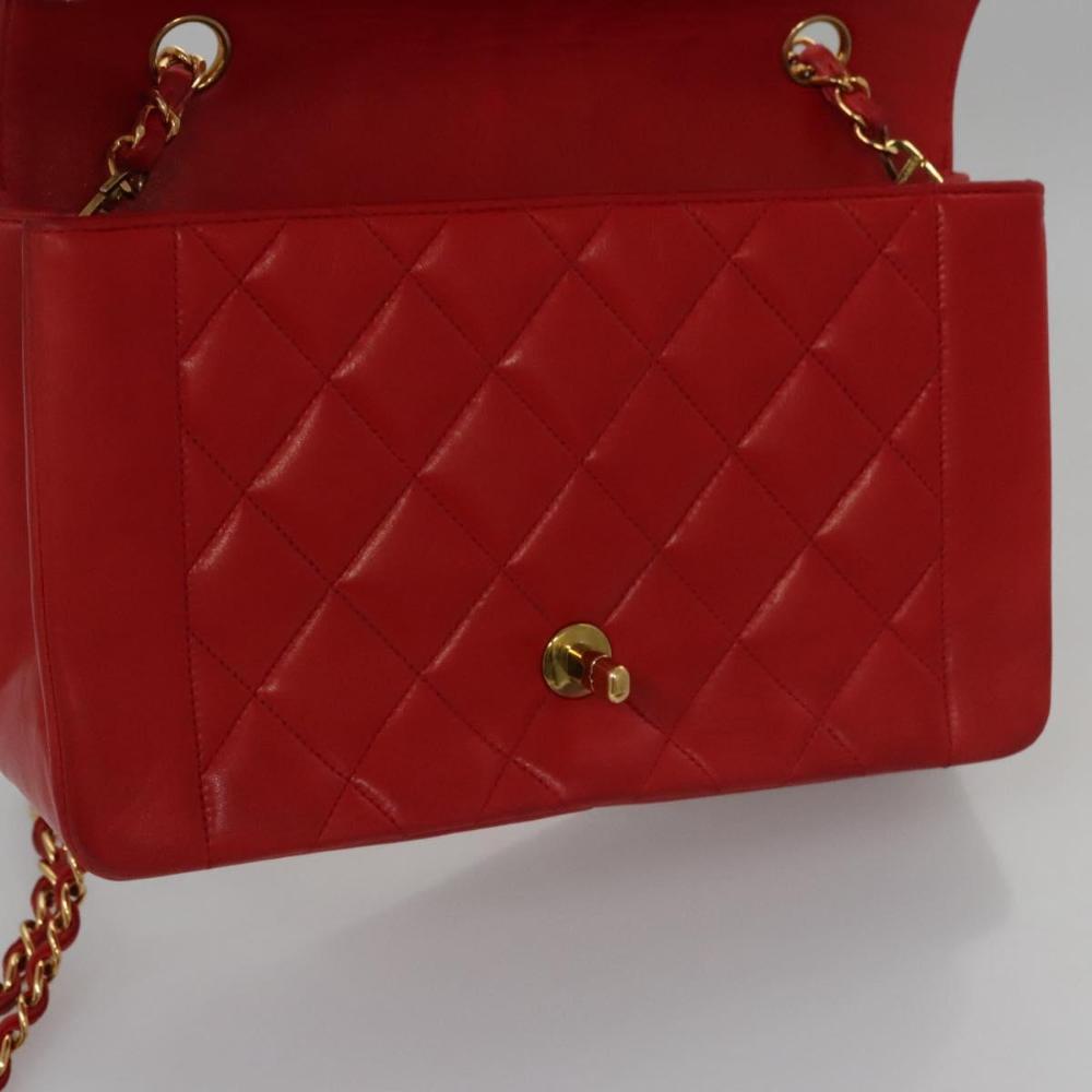 Red Leather Chanel Flap Bag