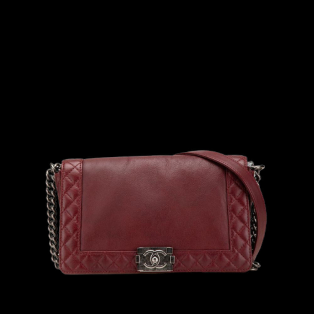 Red Leather Chanel Flap Bag