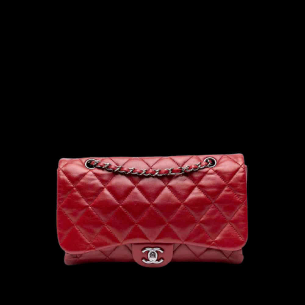 Red Leather Chanel Flap Bag