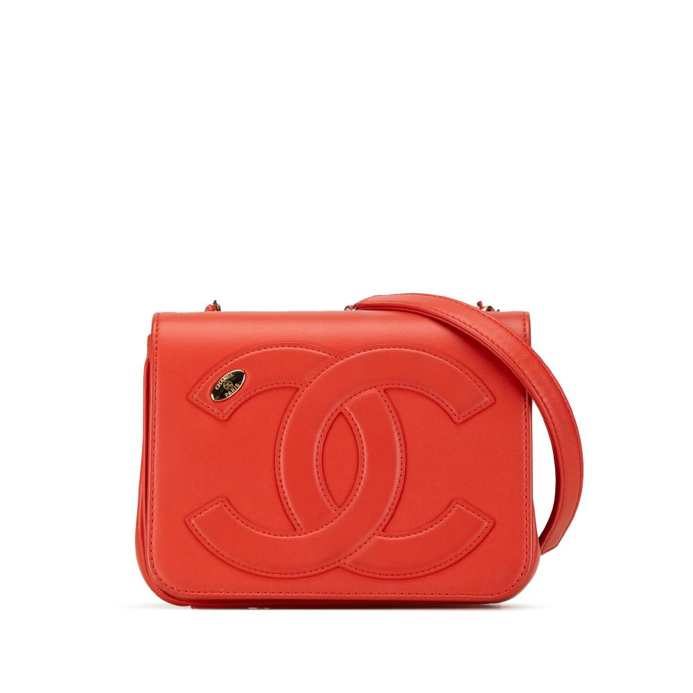 Red Leather Chanel Flap Bag