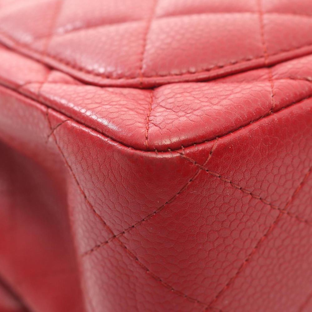 Red Leather Chanel Flap Bag