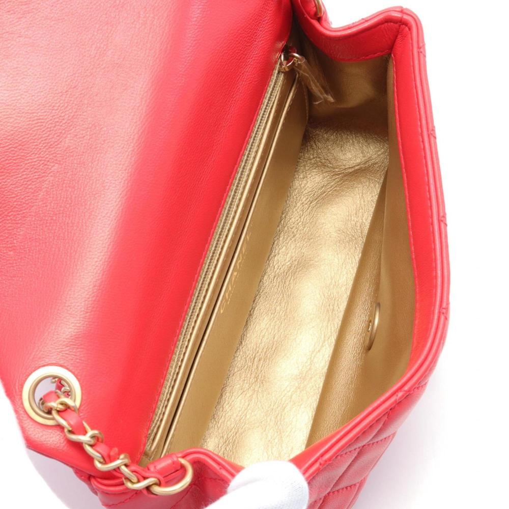 Red Leather Chanel Flap Bag