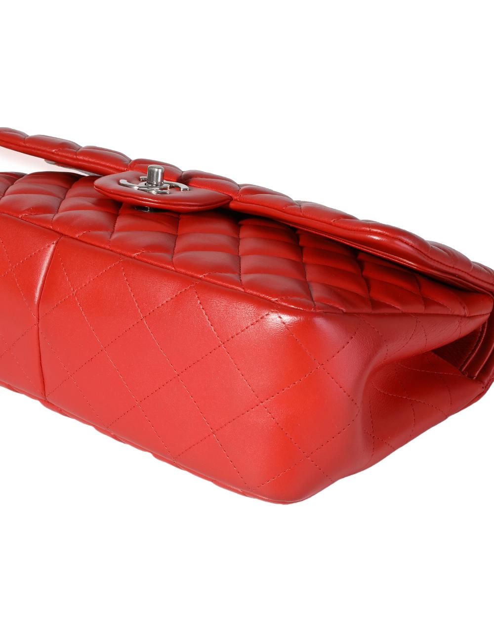 Red Leather Chanel Flap Bag