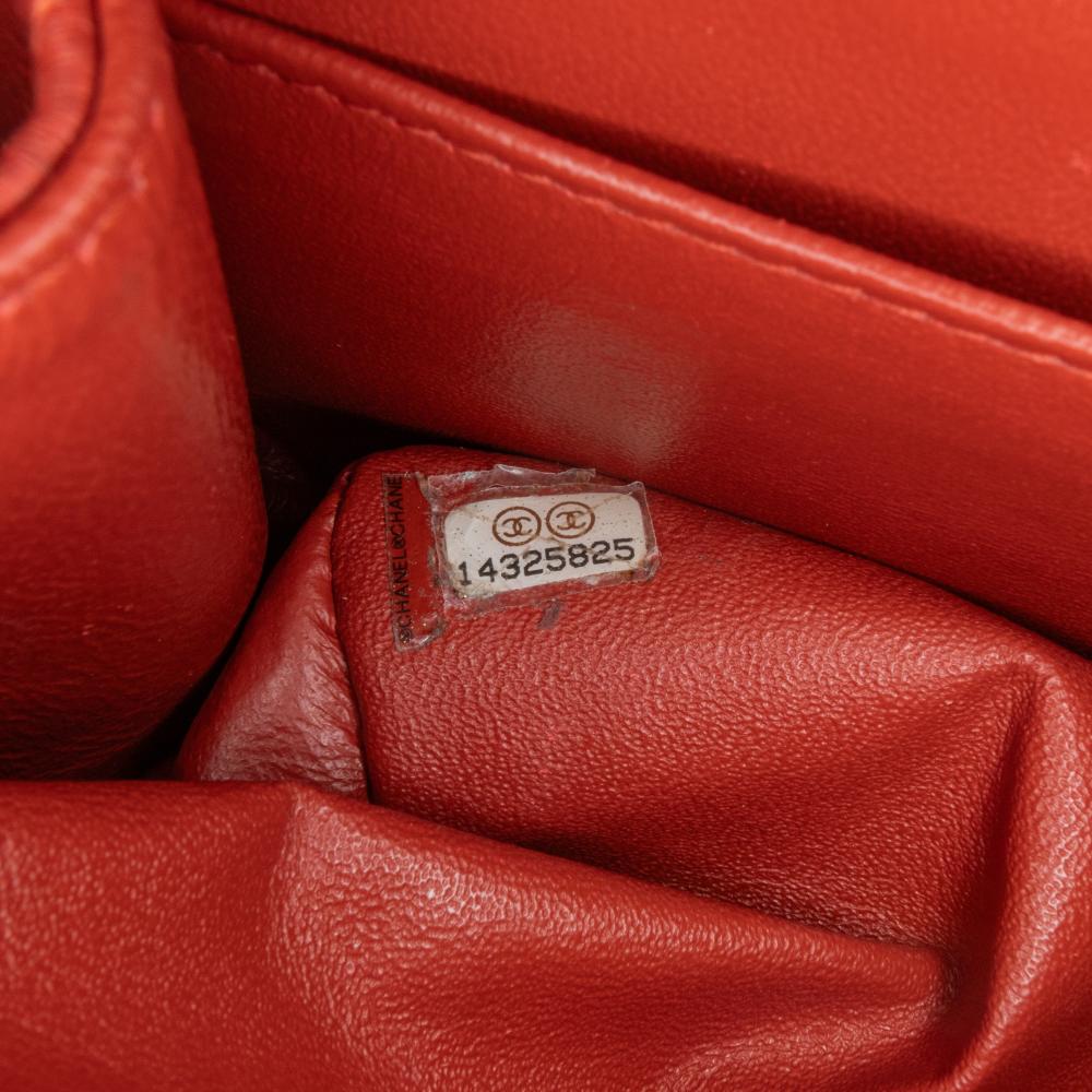 Red Leather Chanel Flap Bag