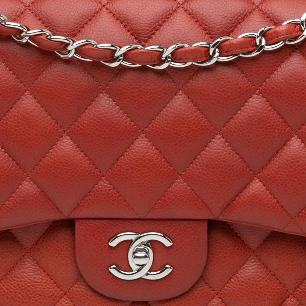 Red Leather Chanel Flap Bag