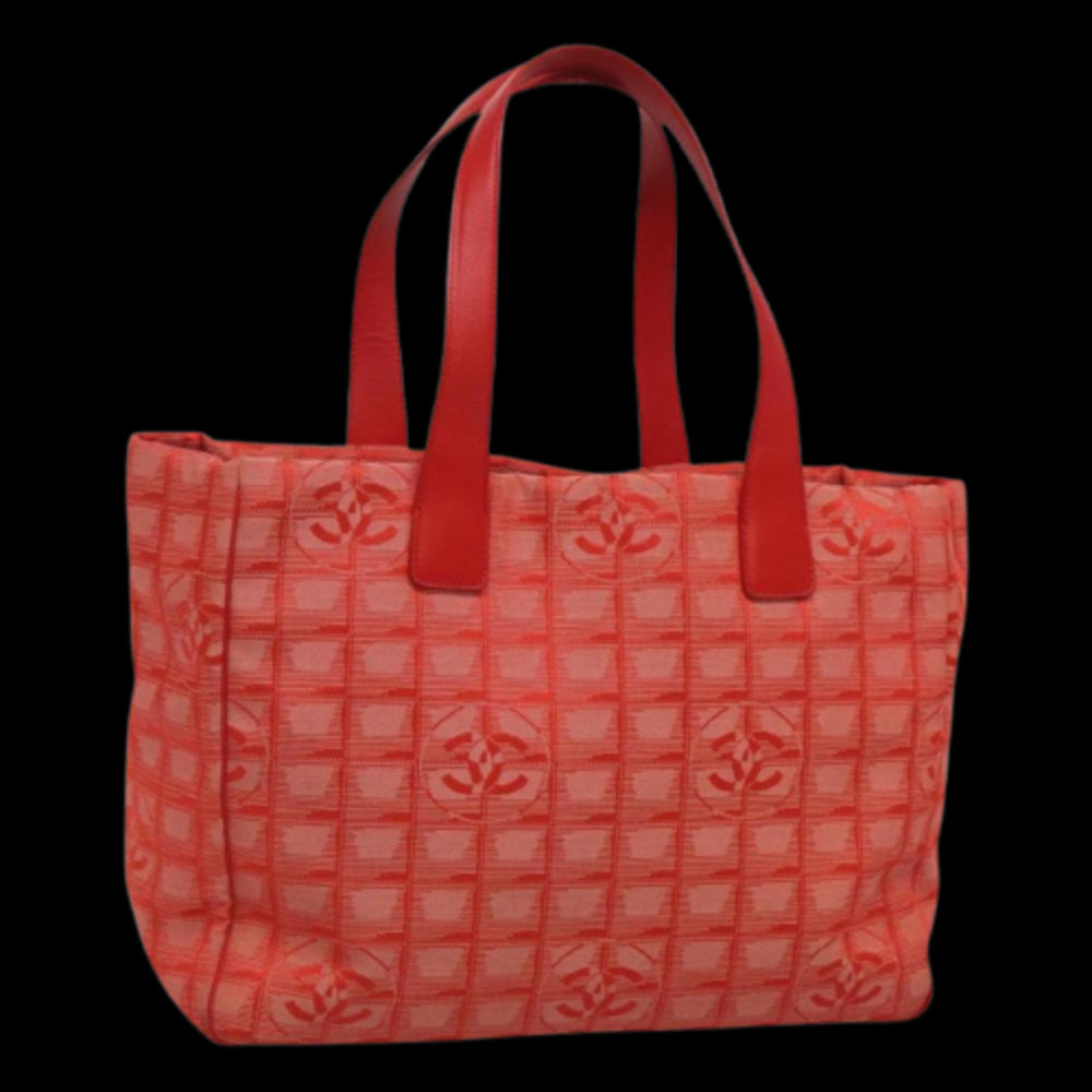 Red Nylon Chanel Tote