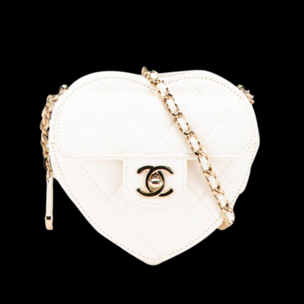 White Leather Chanel Flap Bag