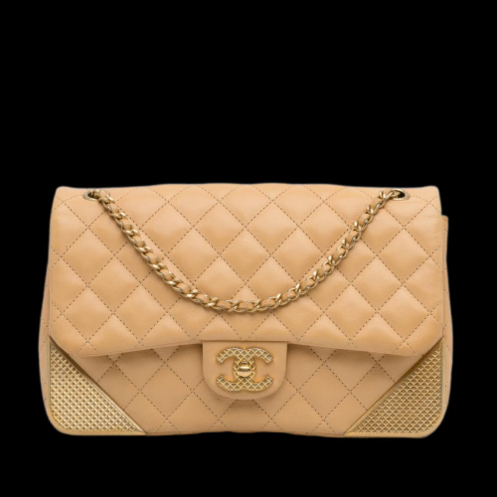 Yellow Leather Chanel Shoulder Bag