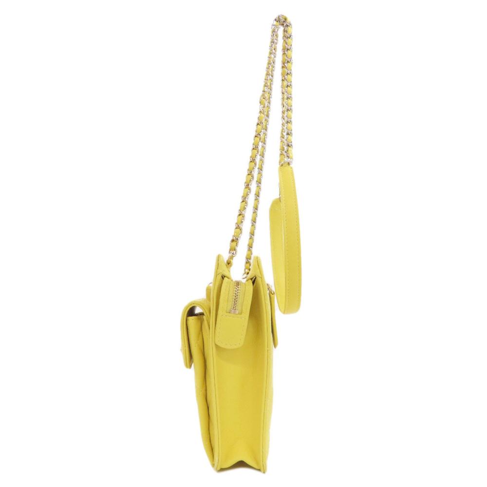 Yellow Leather Chanel Flap Bag
