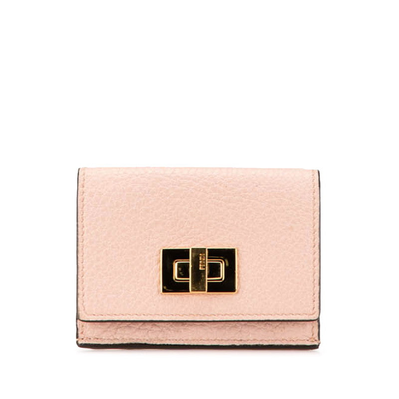Fendi Peekaboo Leather Trifold Wallet