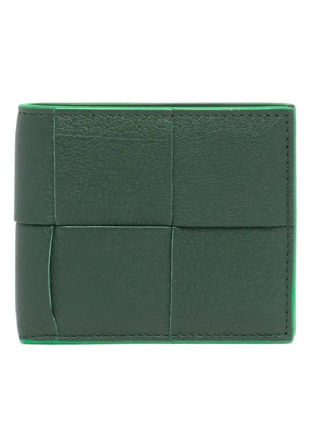 Bottega Veneta Maxi Intrecciato Leather Half Wallet Raintree