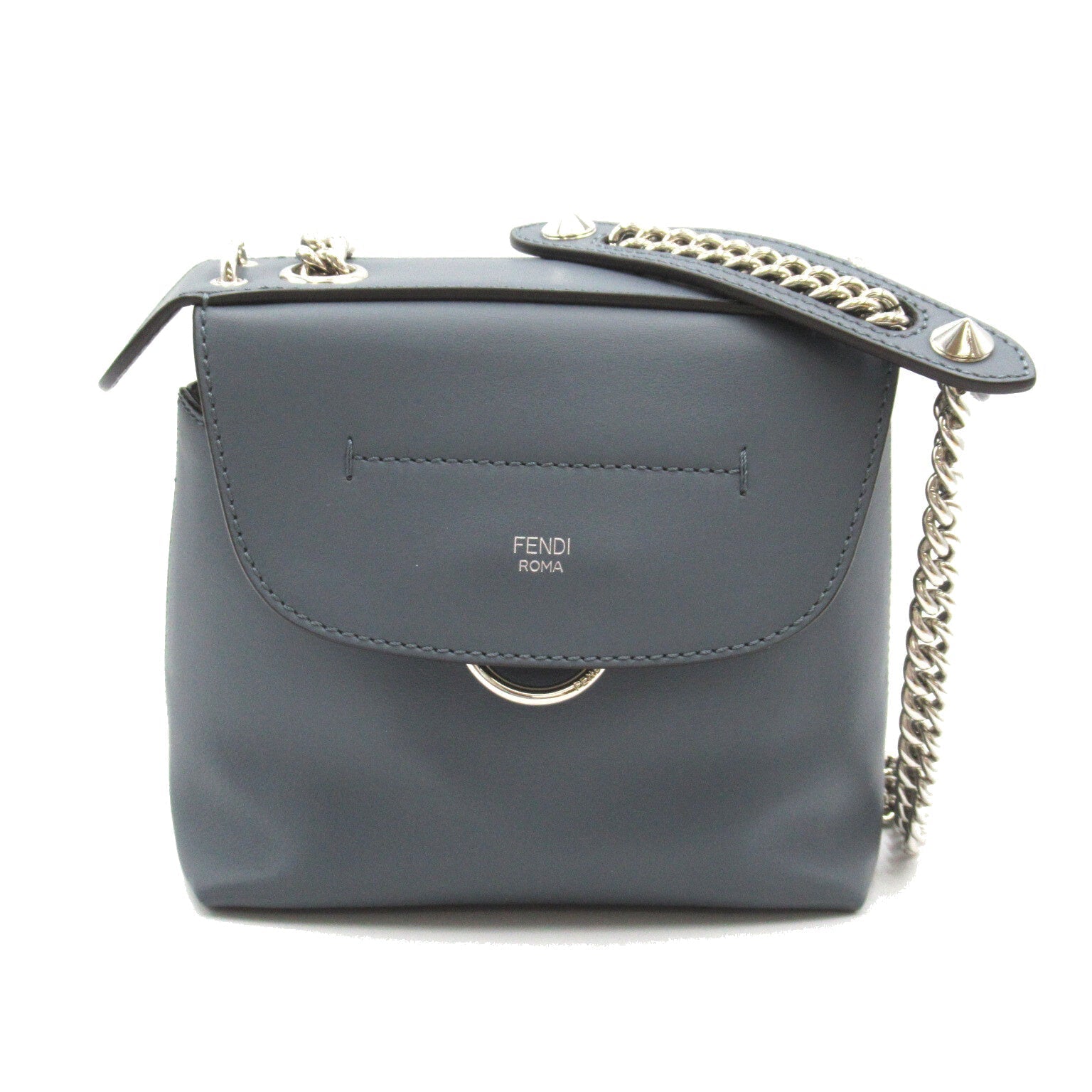Fendi Fendi Mini 2w Shoulder Bag Grey Blue 8BZ041