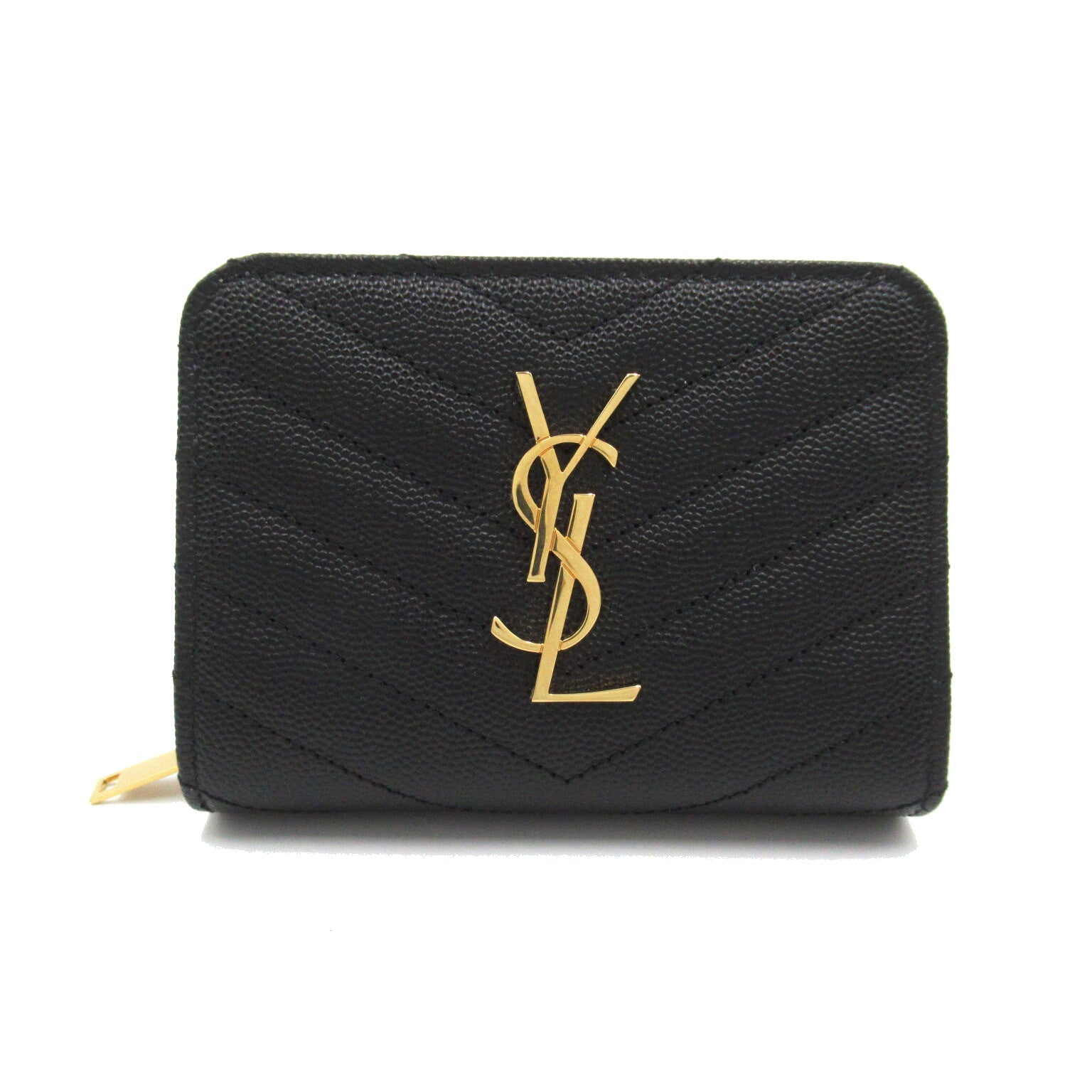 Saint Laurent SAINT LAURENT Compact Zip-Around Wallet Round Wallet Wallet Black 403723.0620