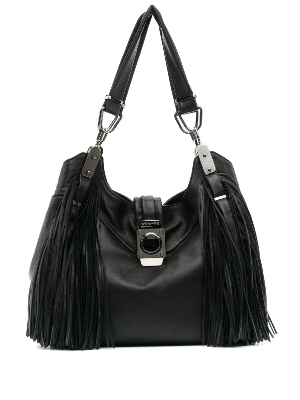 CELINE Dimitri Fringed Leather Shoulder bag