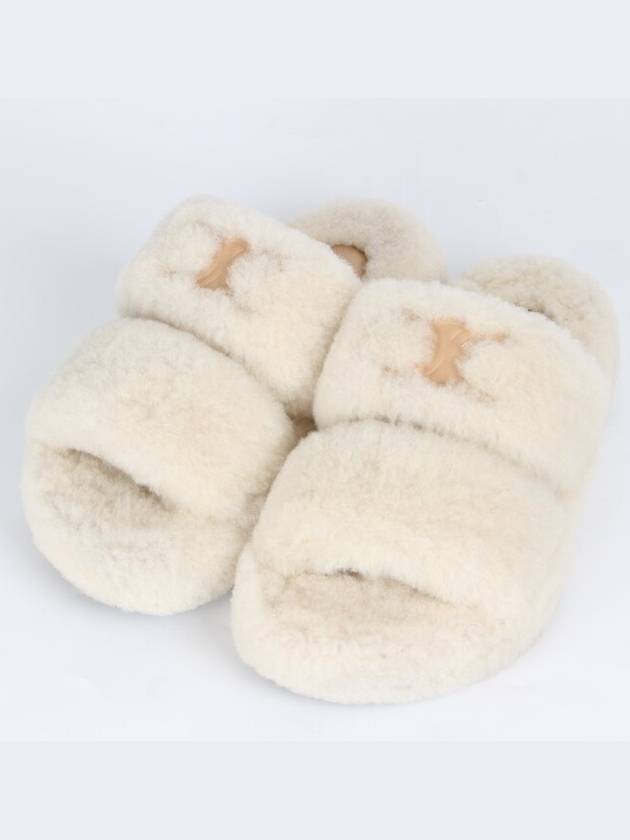 CELINE Logo Shearling Slippers 36 5 235
