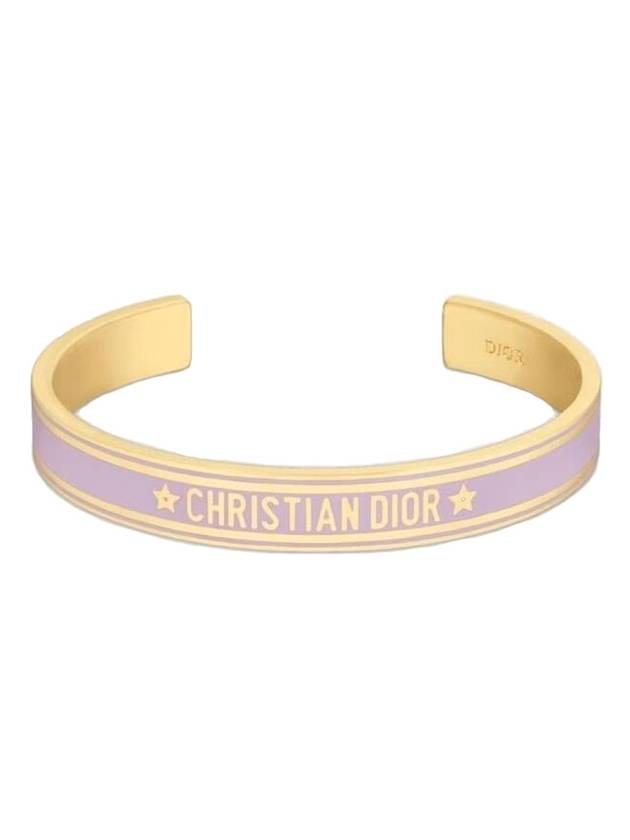 Cord Bangle Bracelet Gold Lilac Dior