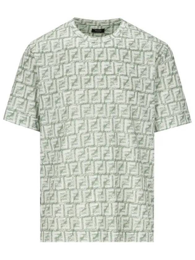 Fendi FF Cotton Short Sleeve T-Shirt Green