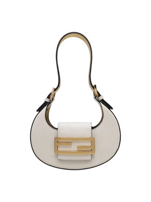 Fendi 8BS065 FF Cookie Mini Ivory Hobo Shoulder Bag