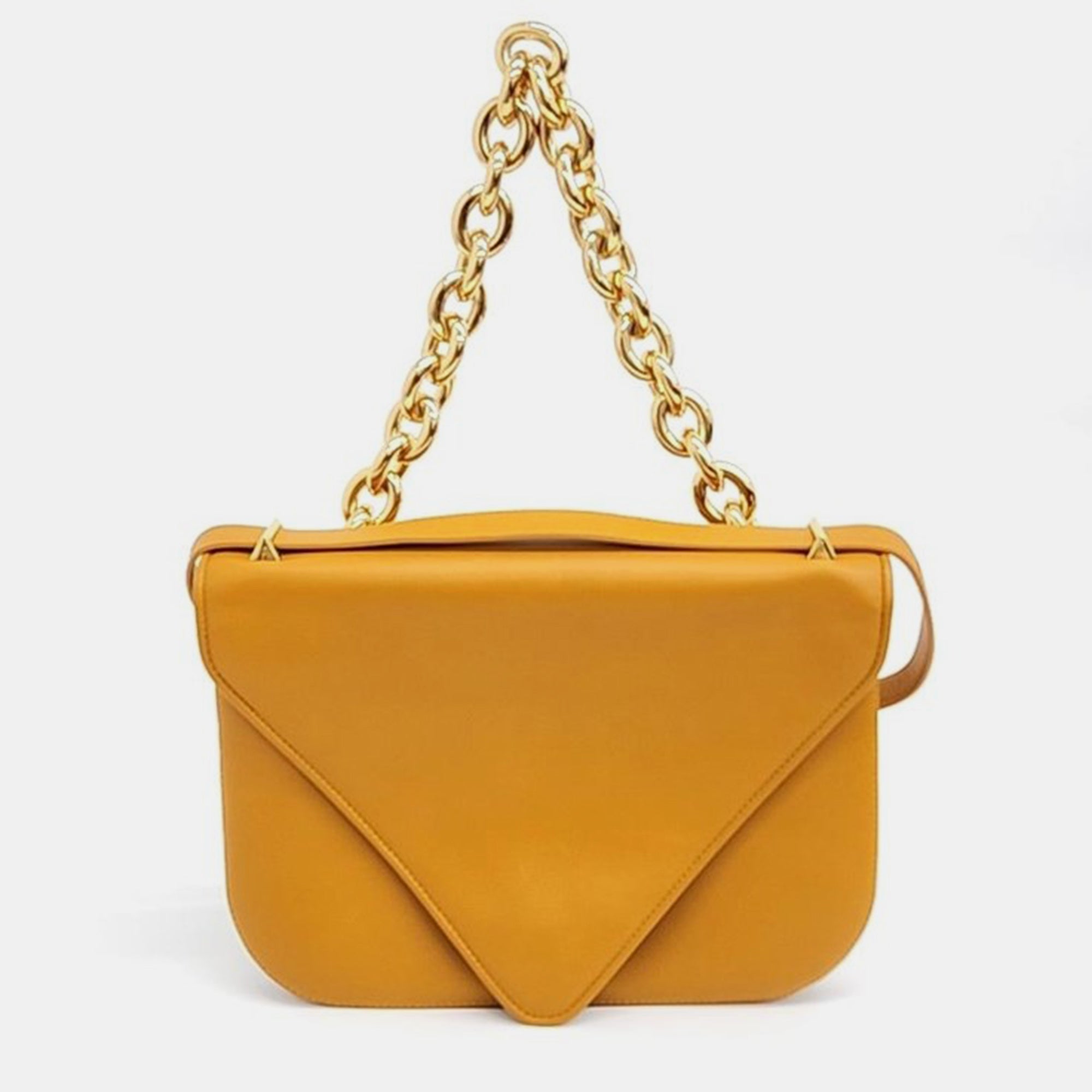 Bottega Veneta Orange Leather Mount Shoulder Bag