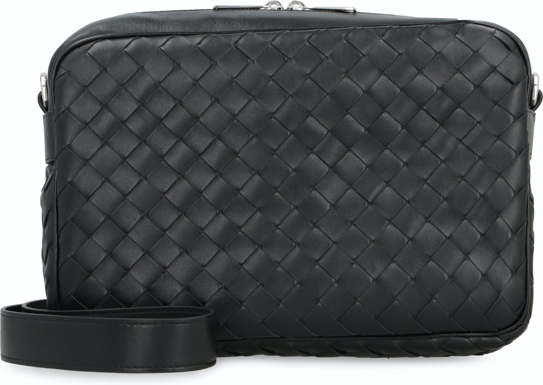 Bottega Veneta Men's Medium Intrecciato Shoulder Bag in Black | Size UNICA | 755925V2HL1
