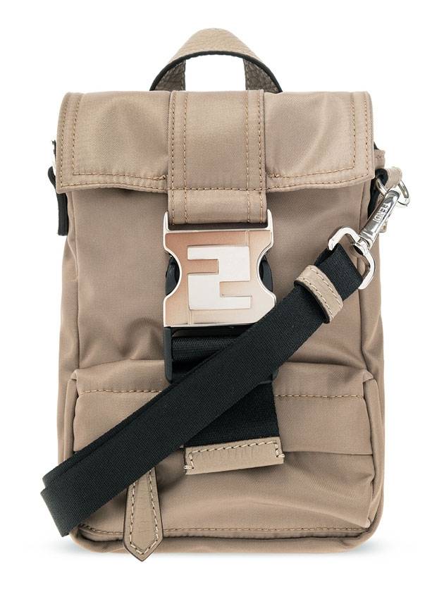 Fendi Mini Econyl Cross Backpack Beige
