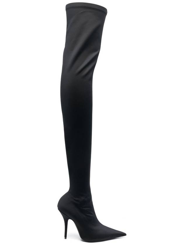Balenciaga Knife Heel Long Boots Black