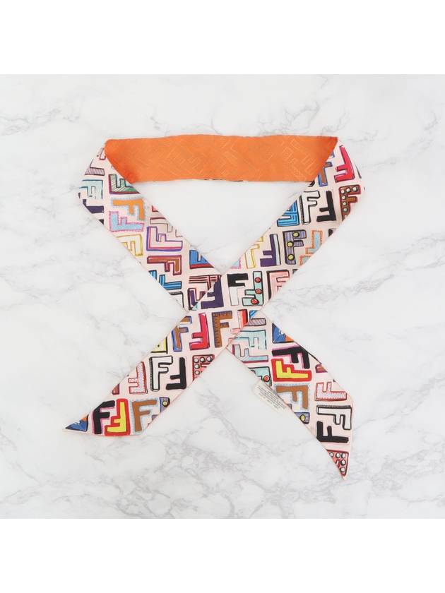 Fendi Wrappy Multicolor Silk Narrow Scarf FXT011