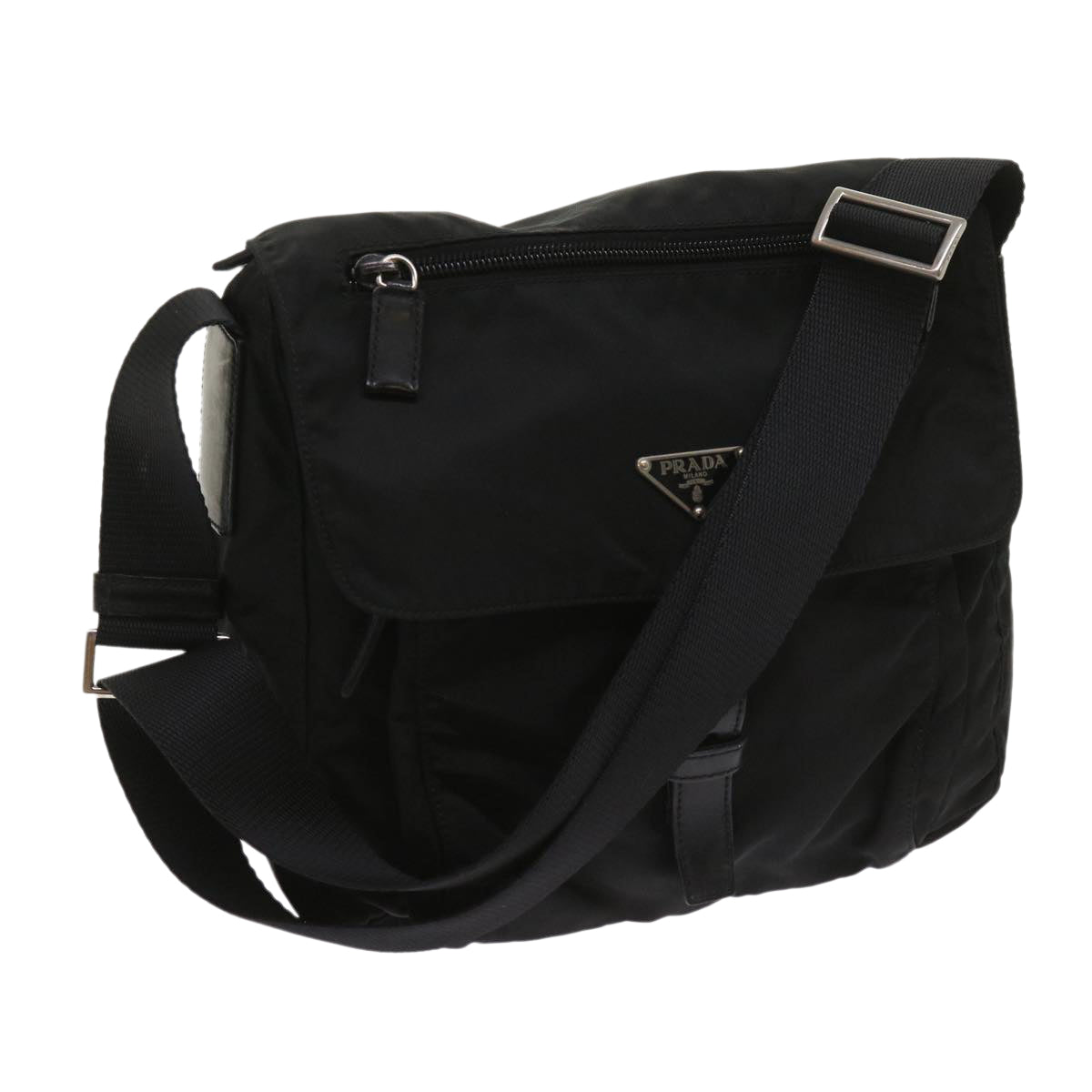 PRADA Shoulder Bag Nylon Black ep2998