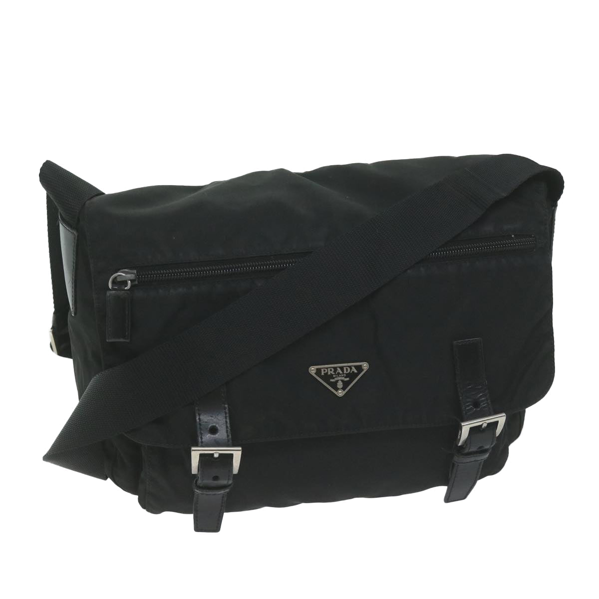 PRADA Shoulder Bag Nylon Black ep3171