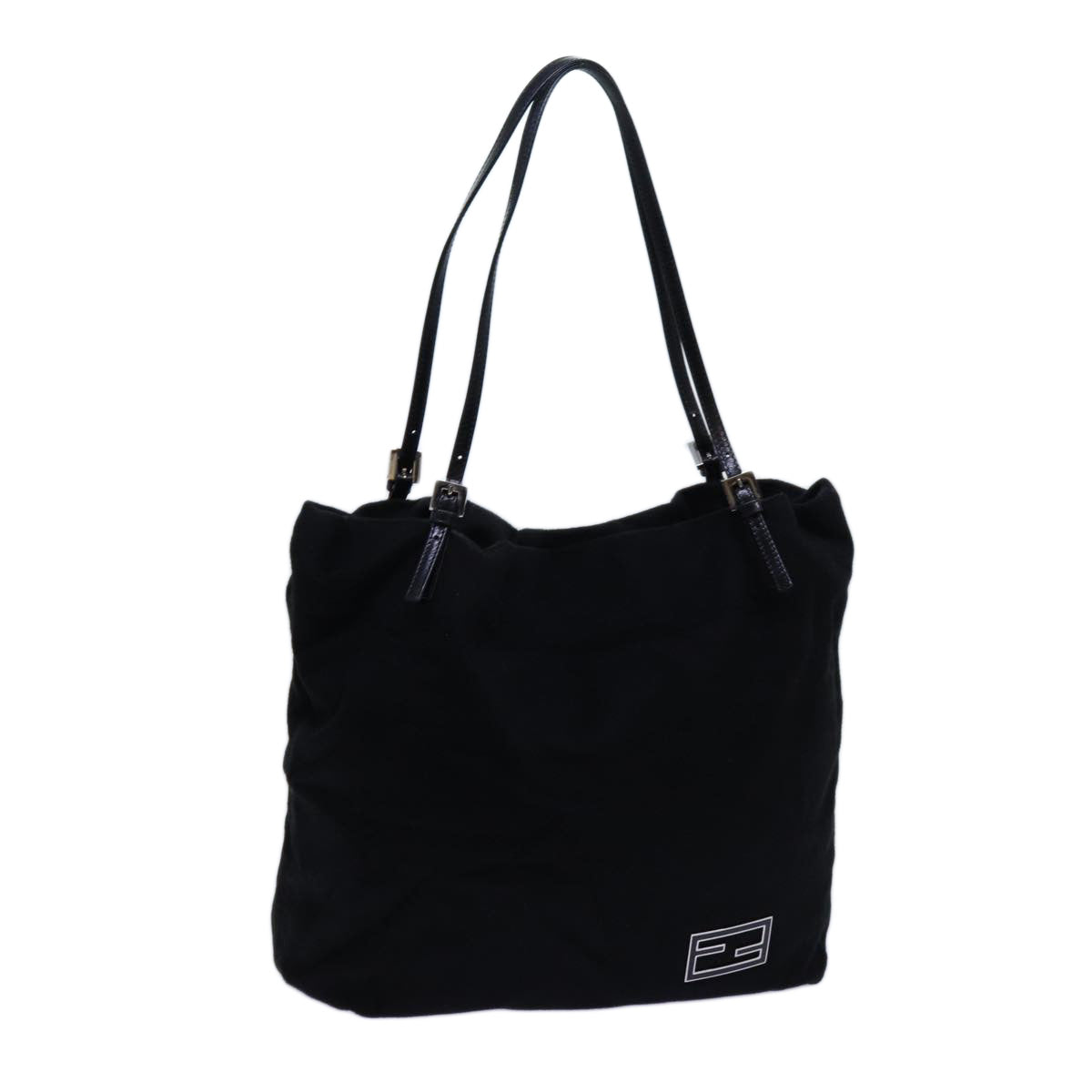 FENDI Tote Bag Wool Blackep4048