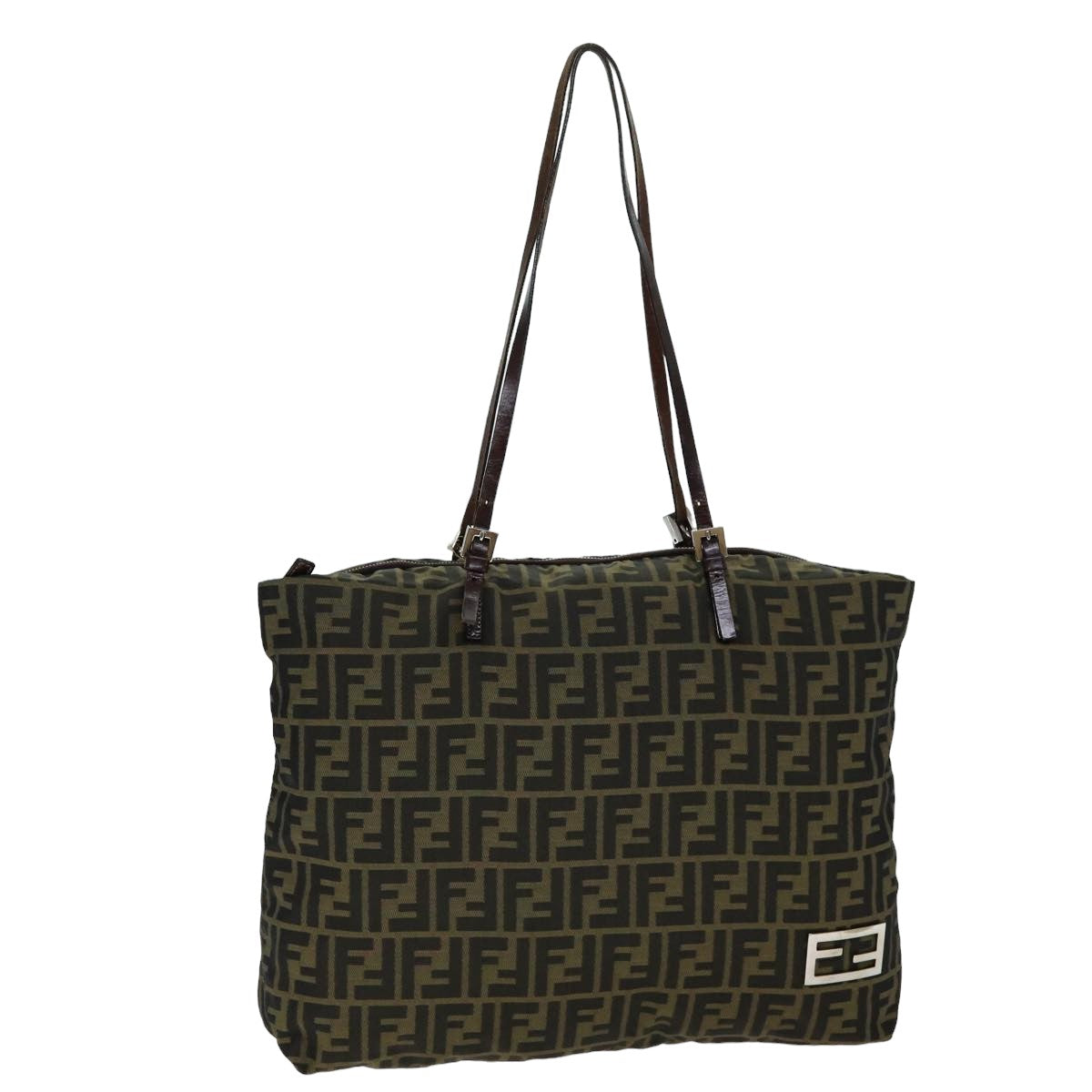 FENDI Zucca Canvas Tote Bag Black Brownep4185