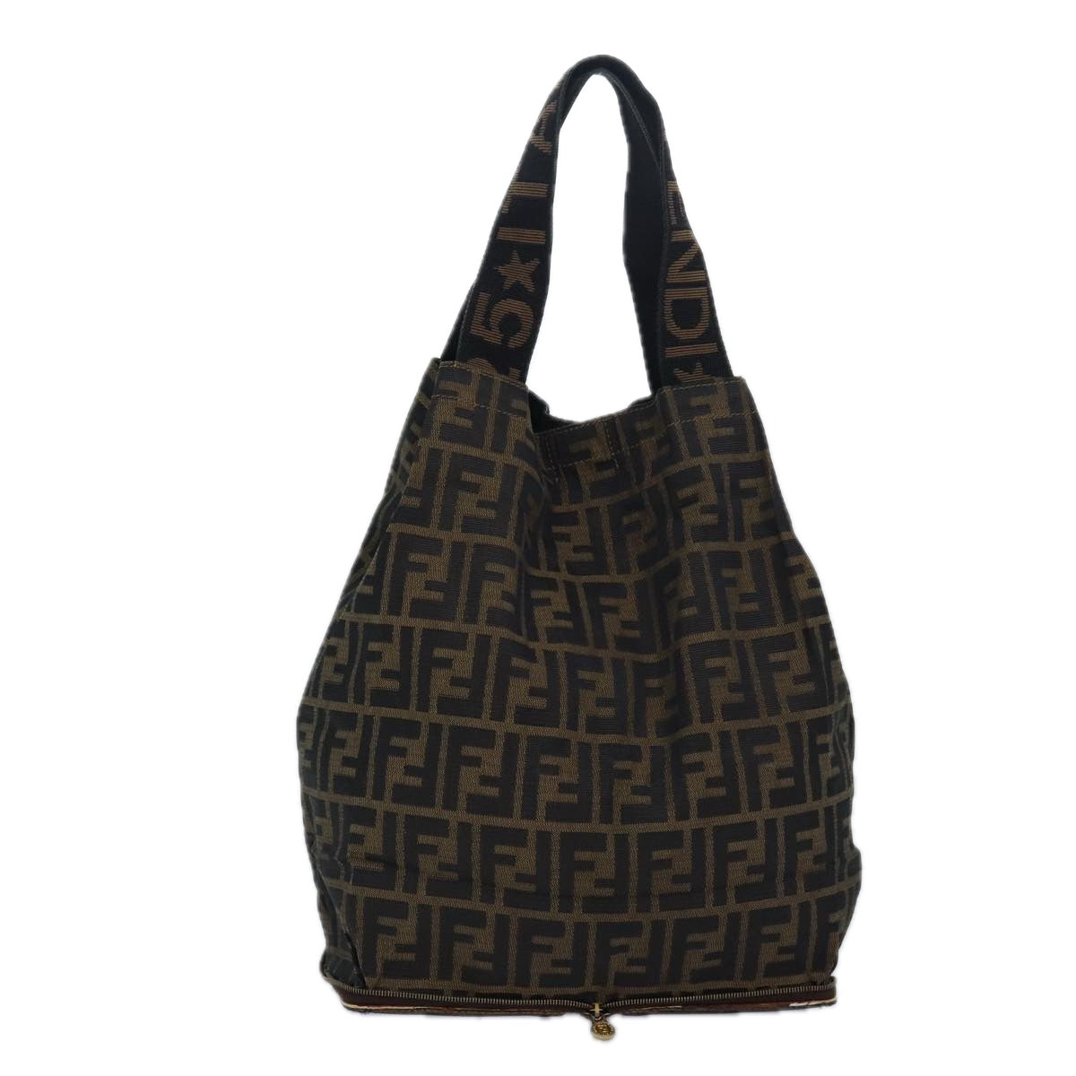 FENDI Zucca Canvas Tote Bag Brown Blackep4787