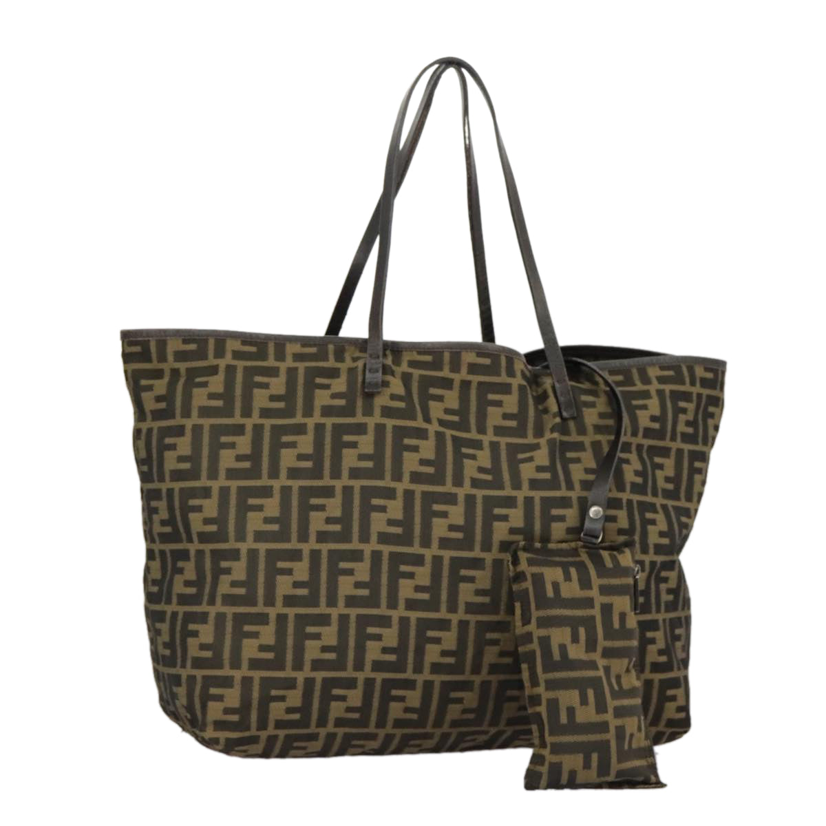FENDI Zucca Canvas Tote Bag Brown Blackep6212