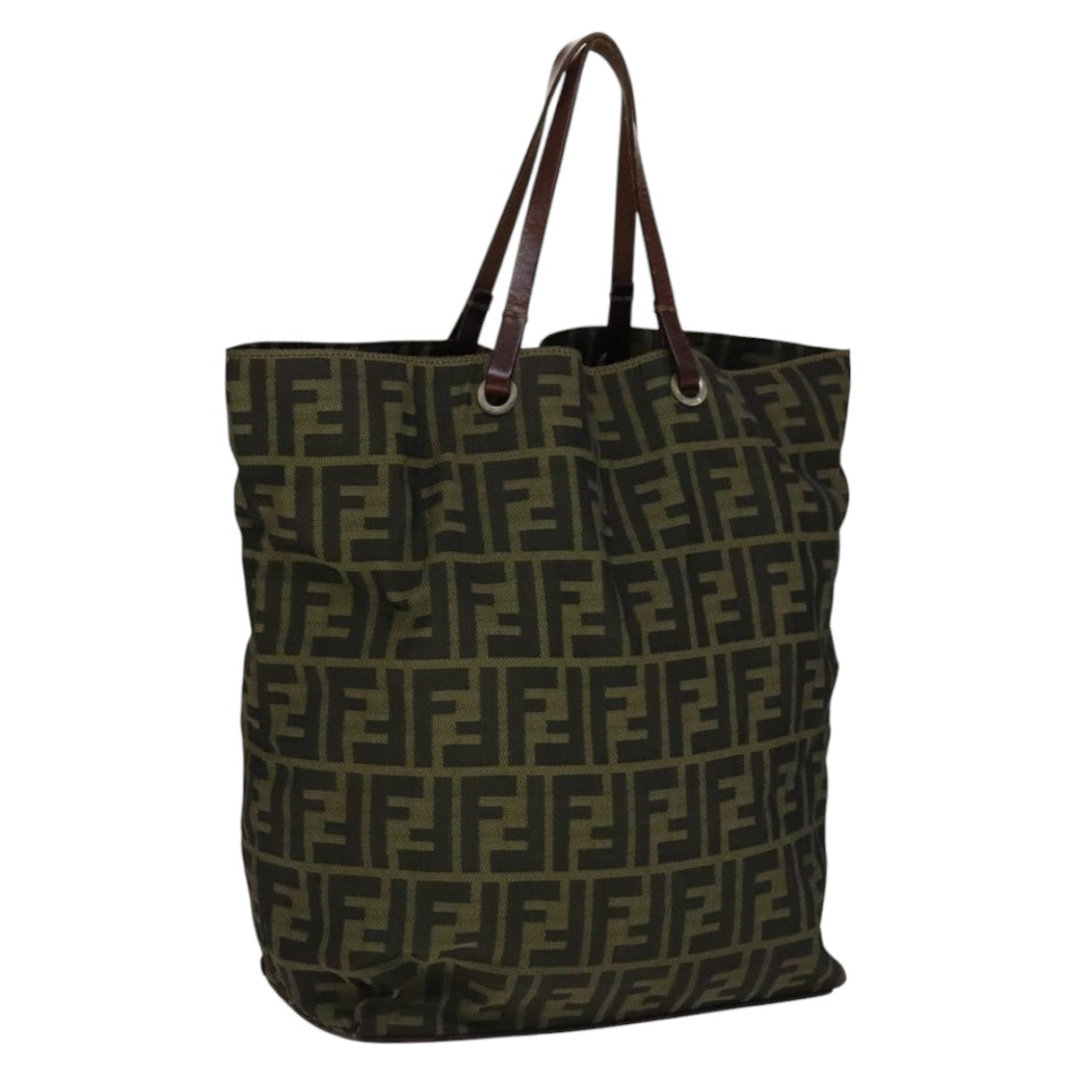 FENDI Zucca Canvas Tote Bag Brown Blackep7142