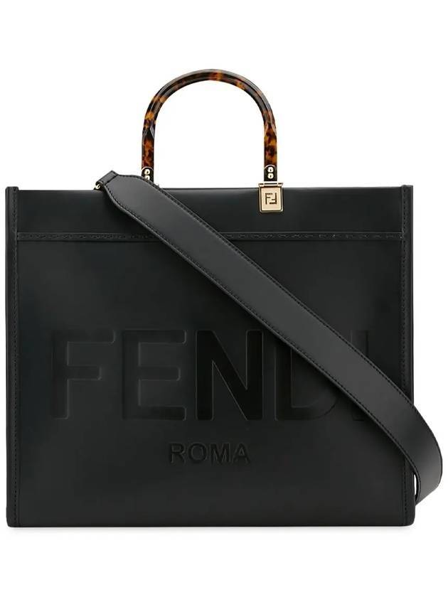 Fendi Sunshine Logo Medium Tote Bag Black