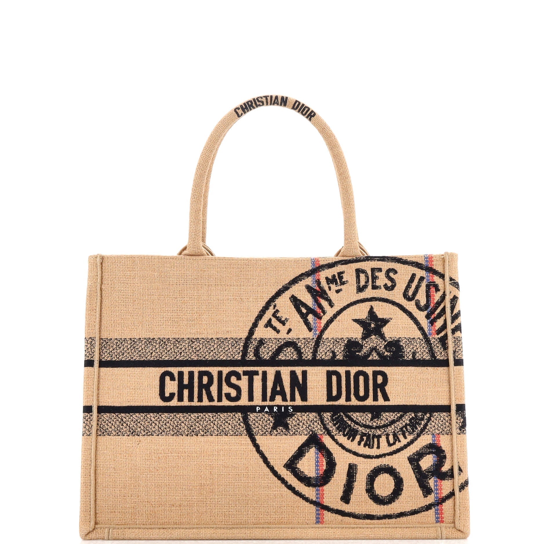 Dior Book Tote Embroidered Canvas Medium