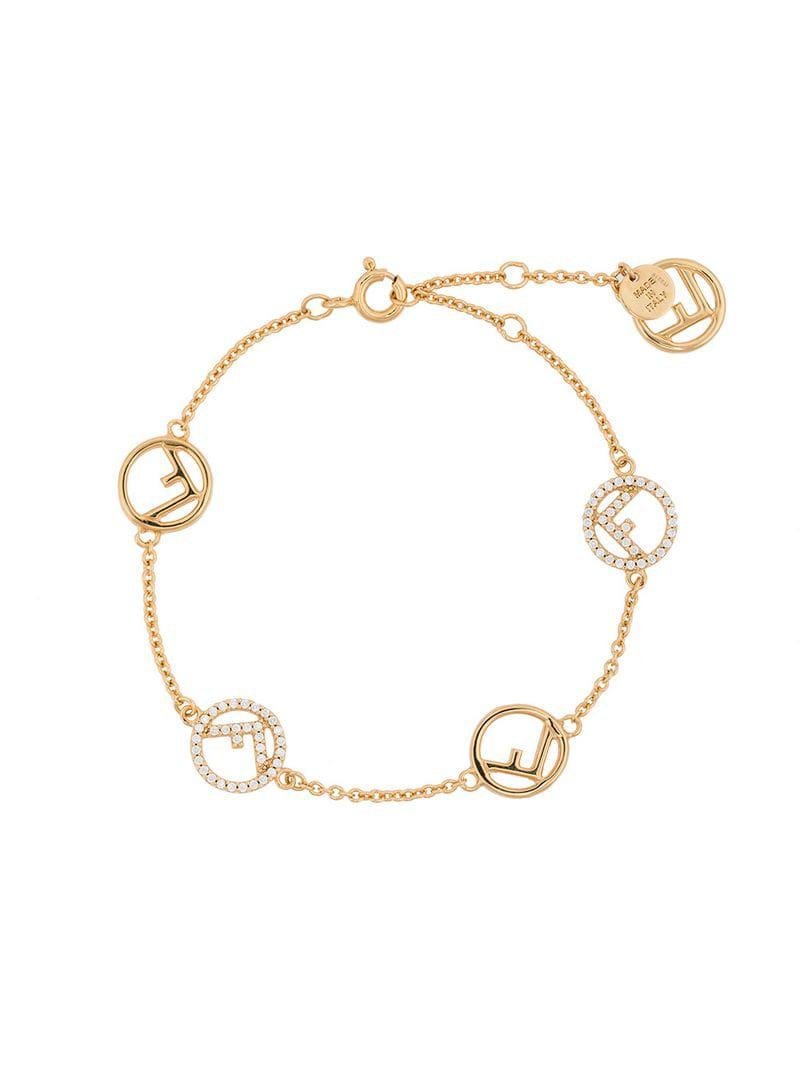 FENDI Logo Charm Bracelet