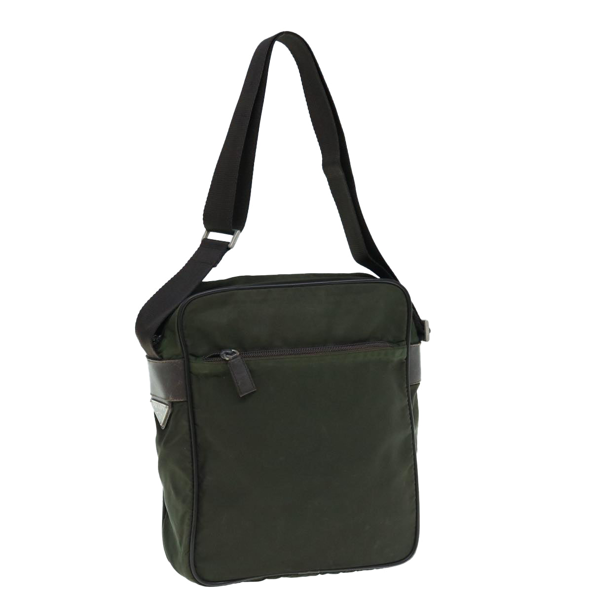 PRADA Shoulder Bag Nylon Khaki fm3099