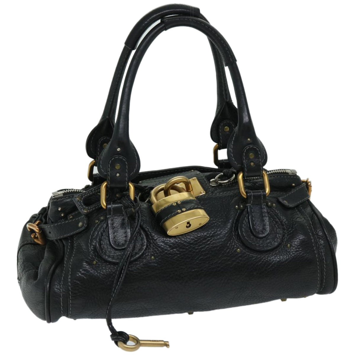 Chloe Paddington Shoulder Bag Leather Black fm3249