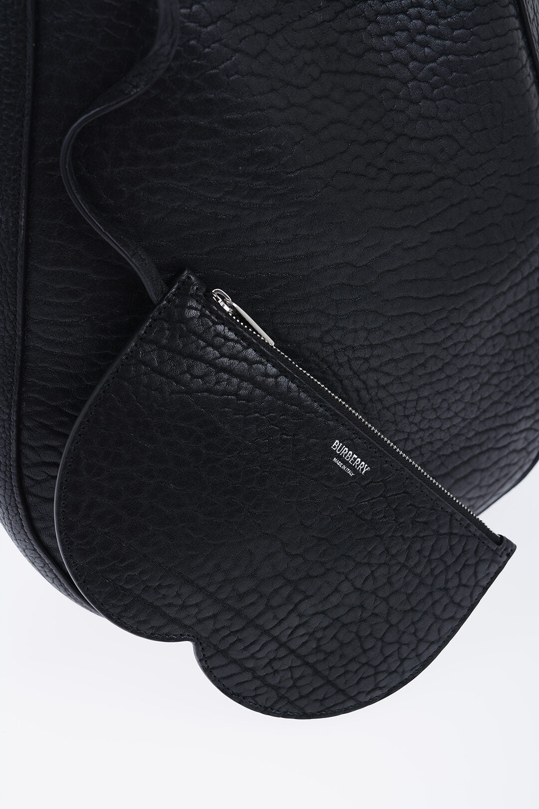 Burberry Grained Leather CHESS Bag with Removable Clutch