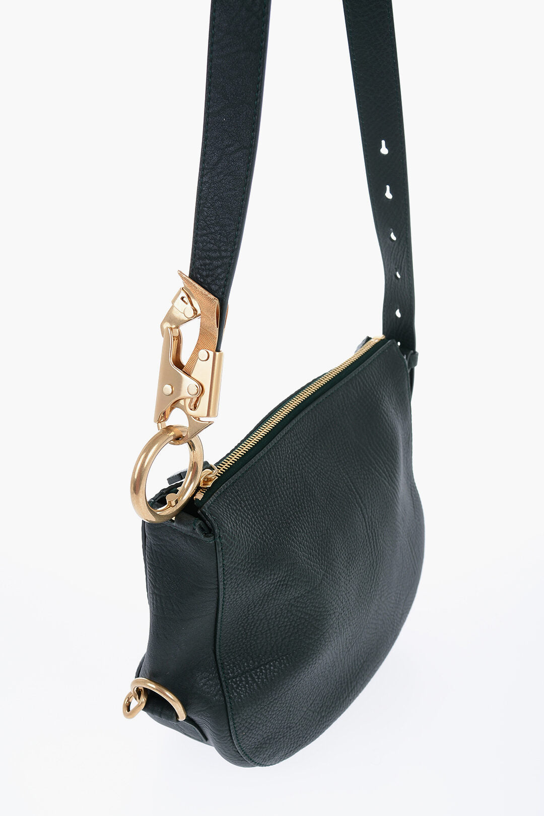 Burberry Grained Leather KNIGHT Bag with Lobster Clasp